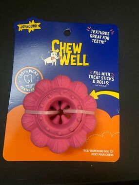 Chew Well Pink Flower Treat- Dog Toy